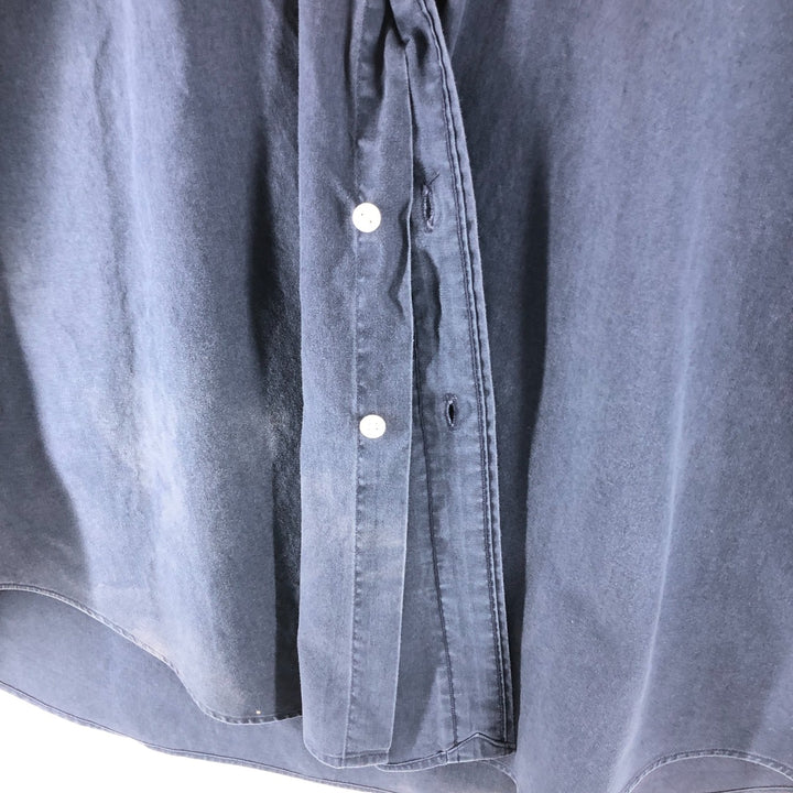 Ralph Lauren short sleeve button down shirt, men's XL size cotton navy blue type Vintage Second Hand