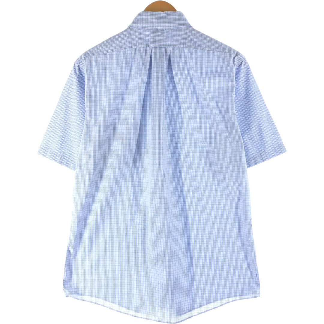 Brooks Brothers Est.1818 Check Pattern Short Sleeve Button Down Shirt Men's Size L cotton white type Vintage Second Hand
