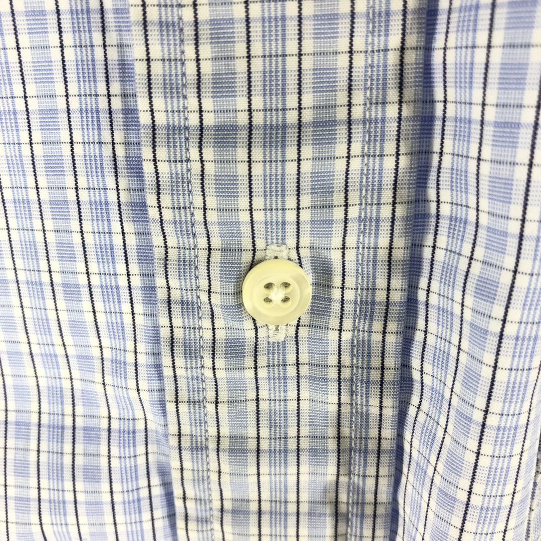 Brooks Brothers Est.1818 Check Pattern Short Sleeve Button Down Shirt Men's Size L cotton white type Vintage Second Hand