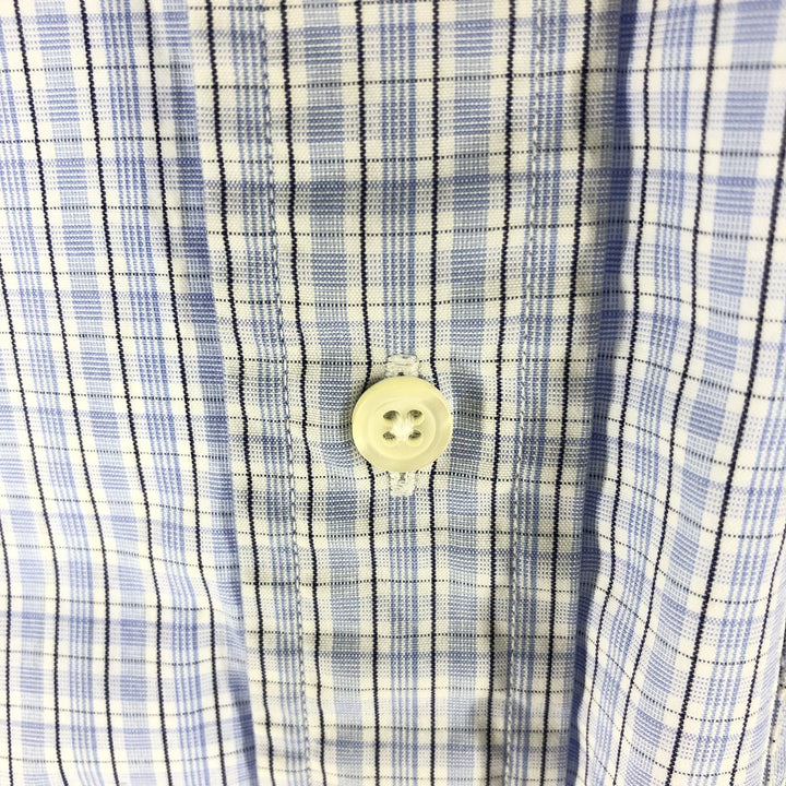 Brooks Brothers Est.1818 Check Pattern Short Sleeve Button Down Shirt Men's Size L cotton white type Vintage Second Hand