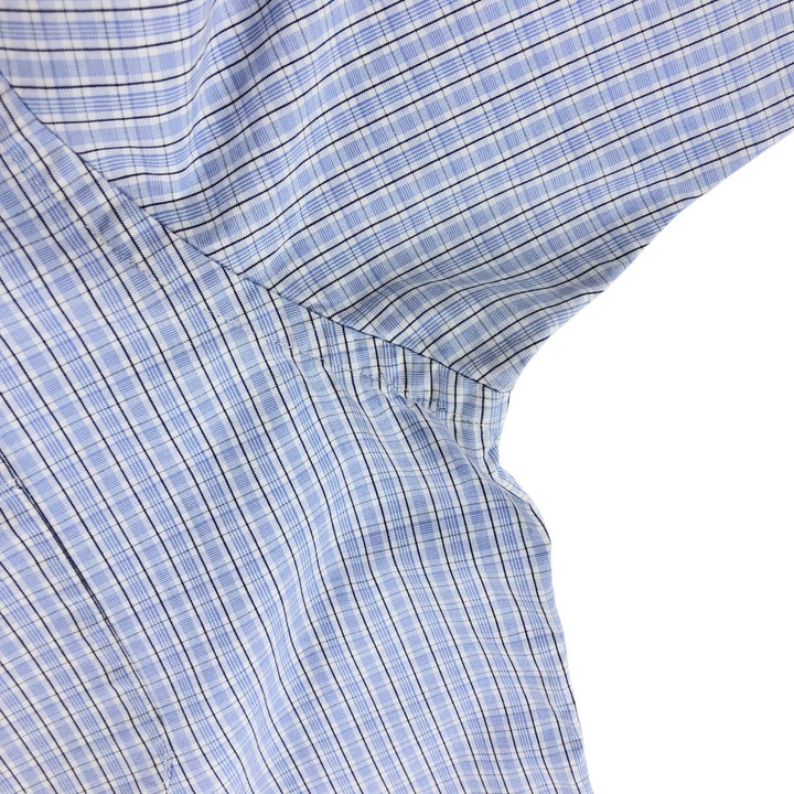 Brooks Brothers Est.1818 Check Pattern Short Sleeve Button Down Shirt Men's Size L cotton white type Vintage Second Hand