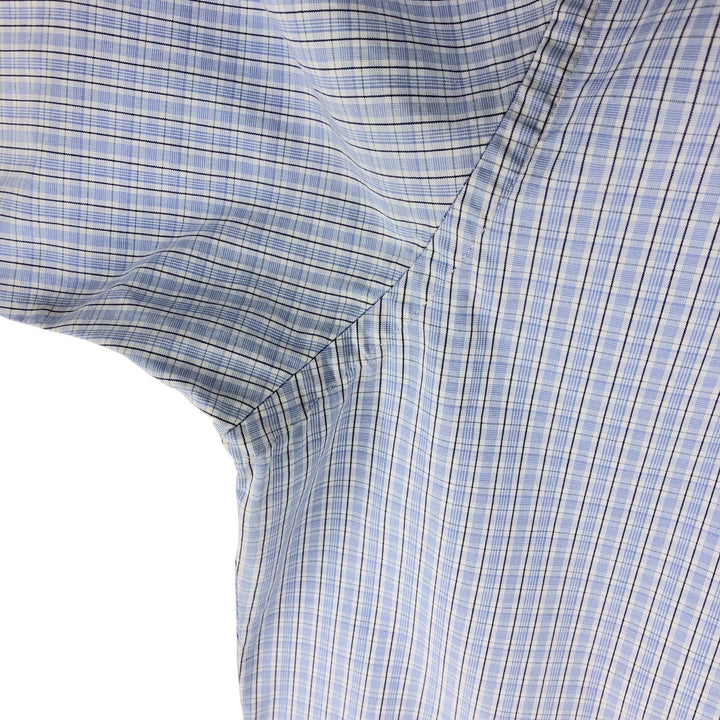 Brooks Brothers Est.1818 Check Pattern Short Sleeve Button Down Shirt Men's Size L cotton white type Vintage Second Hand