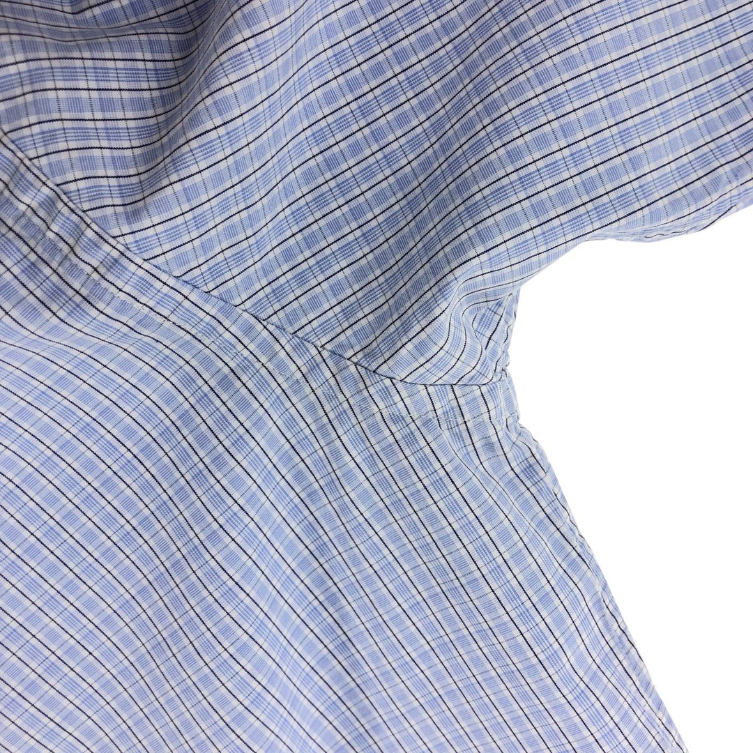 Brooks Brothers Est.1818 Check Pattern Short Sleeve Button Down Shirt Men's Size L cotton white type Vintage Second Hand