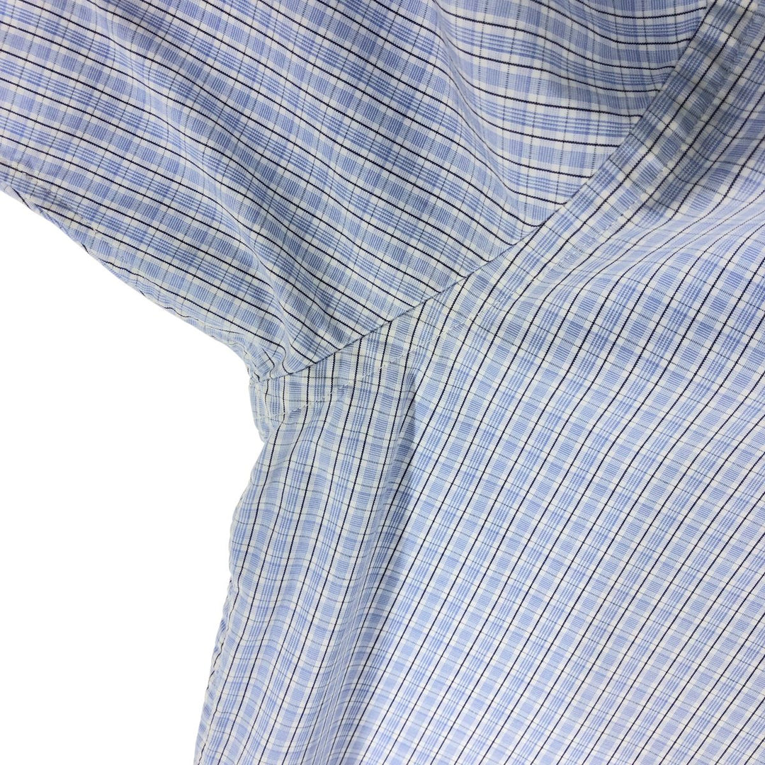 Brooks Brothers Est.1818 Check Pattern Short Sleeve Button Down Shirt Men's Size L cotton white type Vintage Second Hand