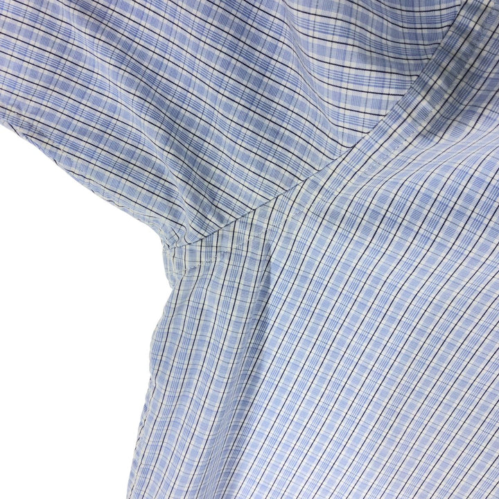 Brooks Brothers Est.1818 Check Pattern Short Sleeve Button Down Shirt Men's Size L cotton white type Vintage Second Hand