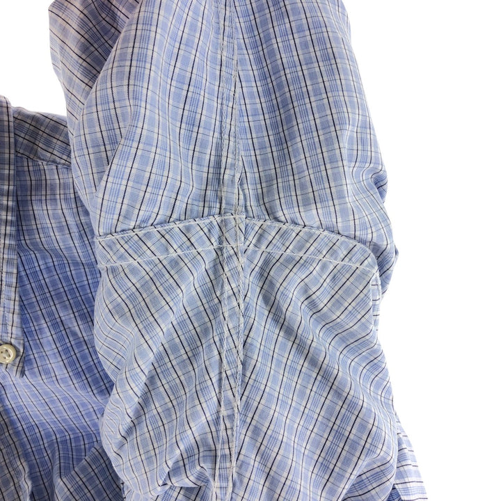 Brooks Brothers Est.1818 Check Pattern Short Sleeve Button Down Shirt Men's Size L cotton white type Vintage Second Hand