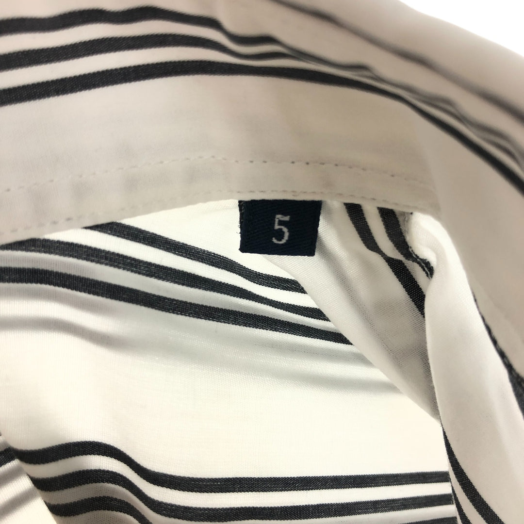 Burberry's LONDON Stripe Pattern Short Sleeve Button Down Shirt Men's M Size cotton white type Vintage Second Hand