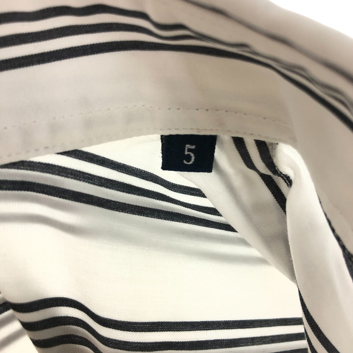 Burberry's LONDON Stripe Pattern Short Sleeve Button Down Shirt Men's M Size cotton white type Vintage Second Hand