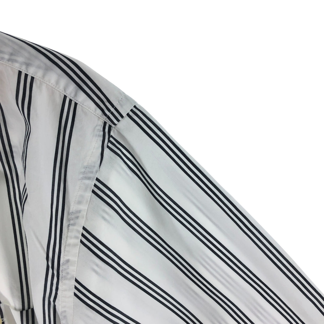 Burberry's LONDON Stripe Pattern Short Sleeve Button Down Shirt Men's M Size cotton white type Vintage Second Hand