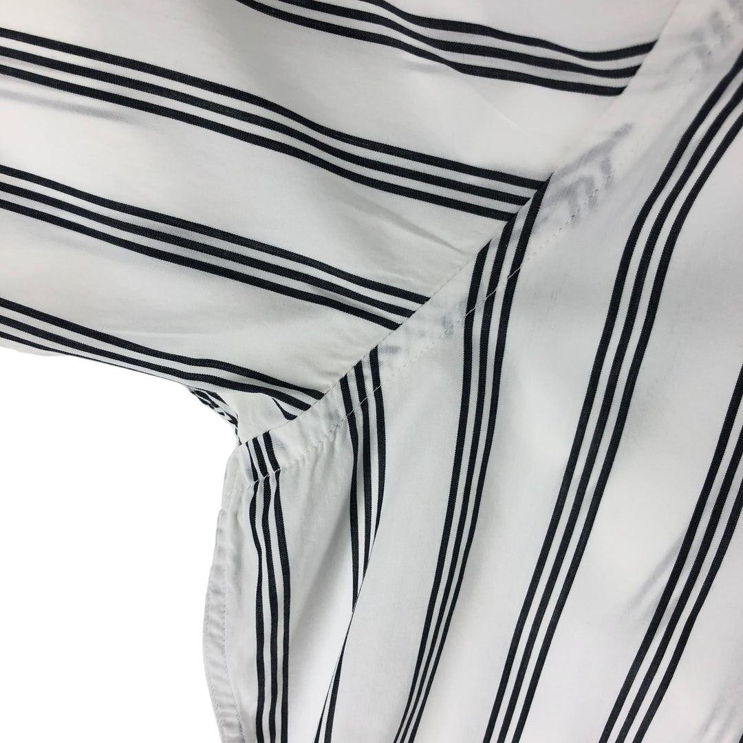 Burberry's LONDON Stripe Pattern Short Sleeve Button Down Shirt Men's M Size cotton white type Vintage Second Hand