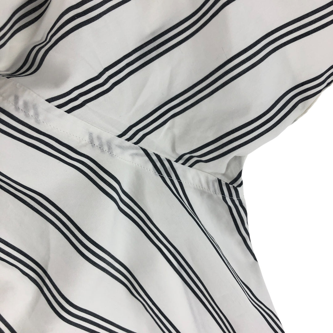 Burberry's LONDON Stripe Pattern Short Sleeve Button Down Shirt Men's M Size cotton white type Vintage Second Hand