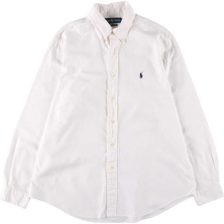 Ralph Lauren CUSTOM FIT long sleeve cotton shirt, men's size L cotton white type Vintage Second Hand