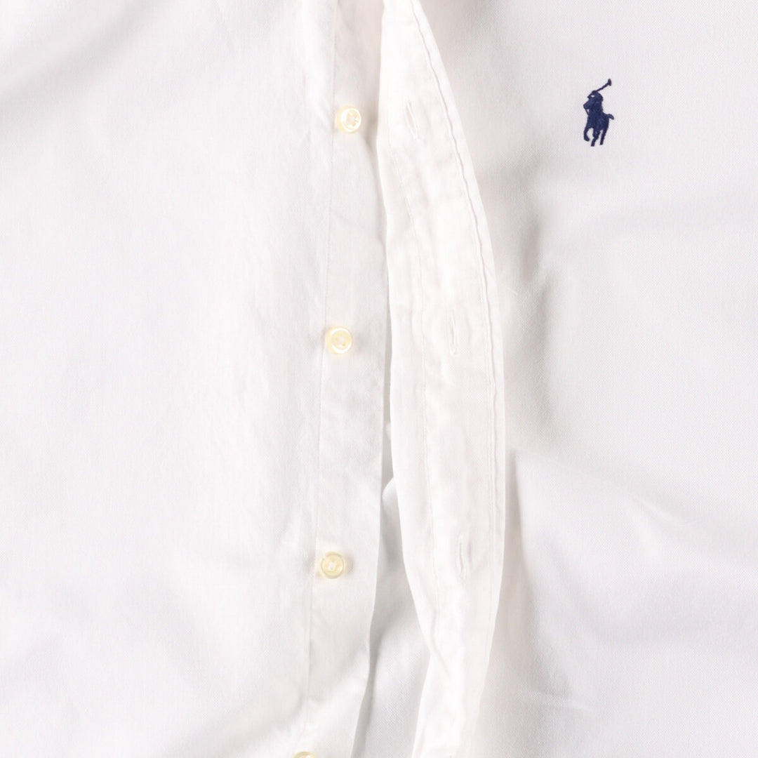 Ralph Lauren CUSTOM FIT long sleeve cotton shirt, men's size L cotton white type Vintage Second Hand