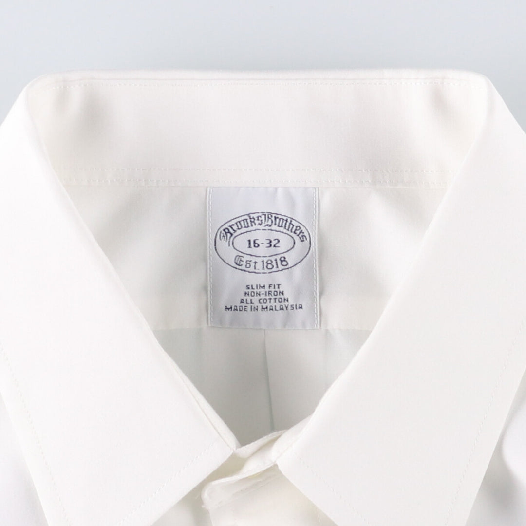 Brooks Brothers 1818 Long Sleeve Cotton Shirt, Men's Size L cotton white type Vintage Second Hand
