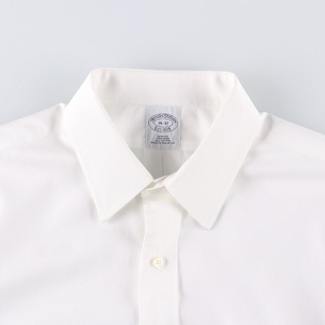 Brooks Brothers 1818 Long Sleeve Cotton Shirt, Men's Size L cotton white type Vintage Second Hand