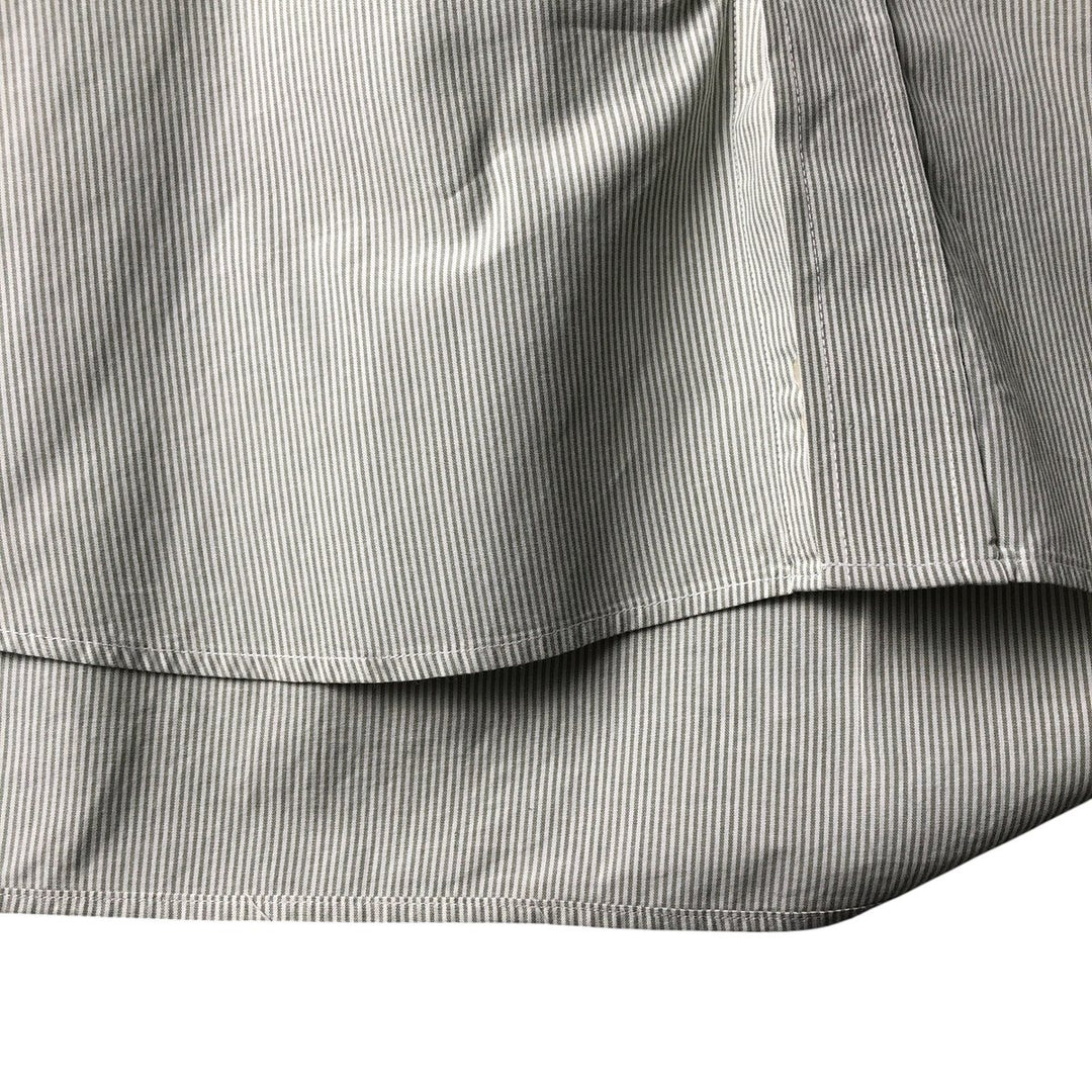 Lacoste Striped Pattern Short Sleeve Button-Down Cotton Striped Shirt, Men's Size M cotton white type Vintage Second Hand