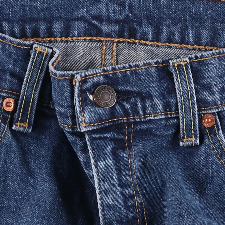 Levi's 505 tapered denim pants for men, size w37 cotton blue type Vintage Second Hand