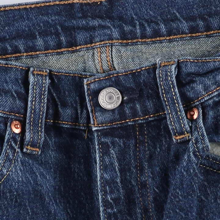 Levi's 505 tapered denim pants for men, equivalent to w32 cotton blue type Vintage Second Hand