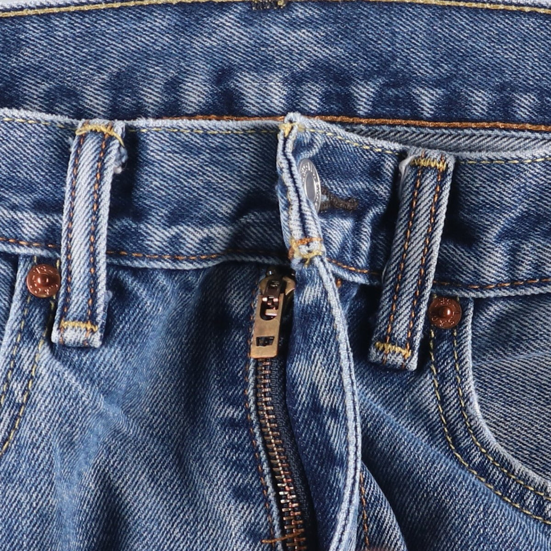 Levi's 505 tapered denim pants for men, equivalent to w35 cotton blue type Vintage Second Hand