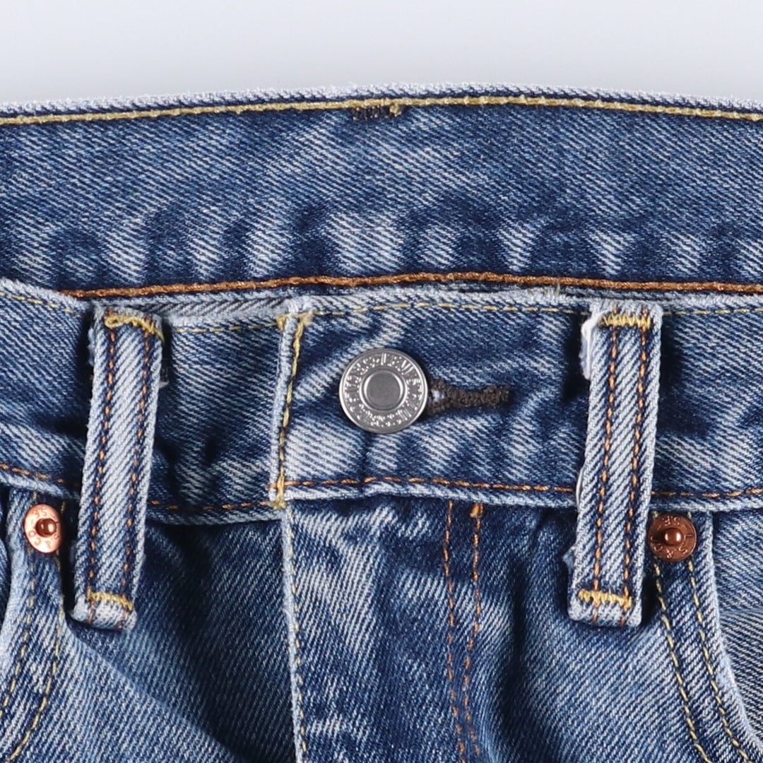 Levi's 505 tapered denim pants for men, equivalent to w35 cotton blue type Vintage Second Hand