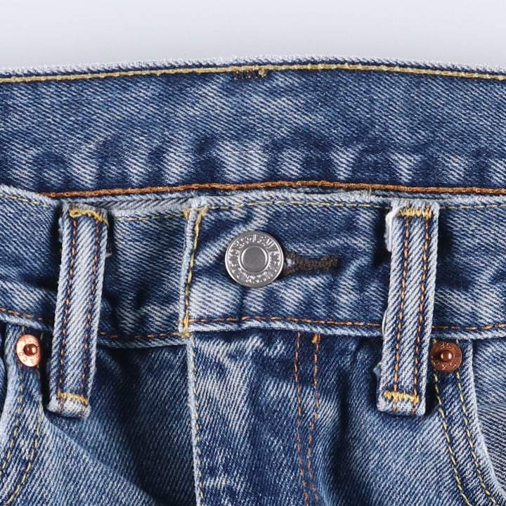 Levi's 505 tapered denim pants for men, equivalent to w35 cotton blue type Vintage Second Hand