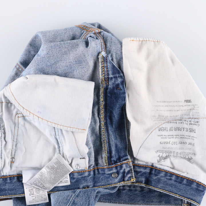Levi's 505 tapered denim pants for men, equivalent to w35 cotton blue type Vintage Second Hand