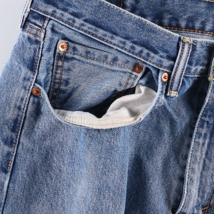 Levi's 505 tapered denim pants for men, equivalent to w35 cotton blue type Vintage Second Hand
