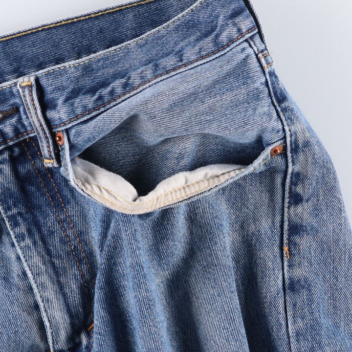 Levi's 505 tapered denim pants for men, equivalent to w35 cotton blue type Vintage Second Hand