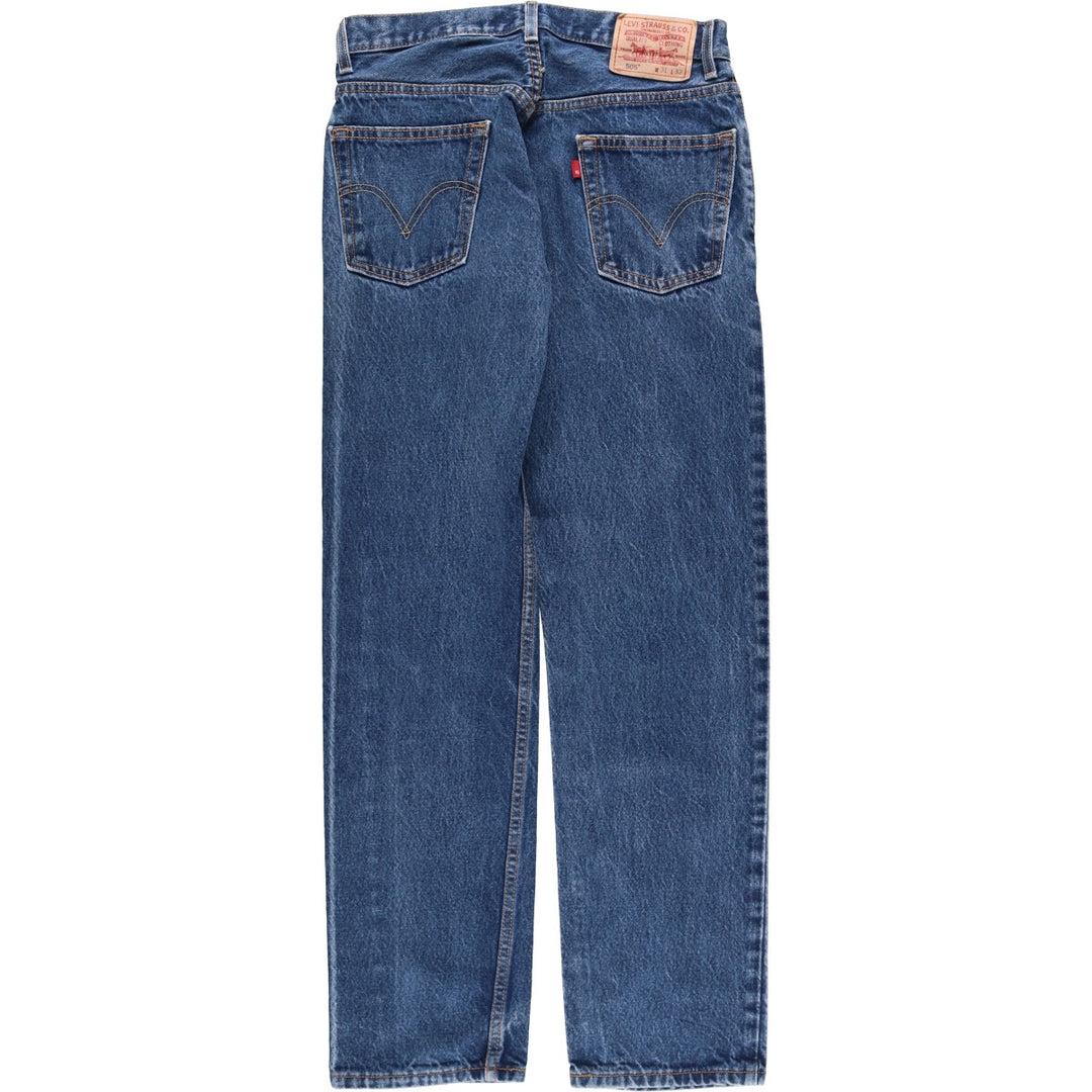 Levi's 505 REGULAR FIT tapered denim pants for men, size w31, zipper fly cotton blue type Vintage Second Hand