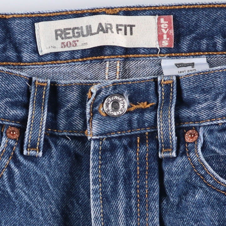 Levi's 505 REGULAR FIT tapered denim pants for men, size w31, zipper fly cotton blue type Vintage Second Hand
