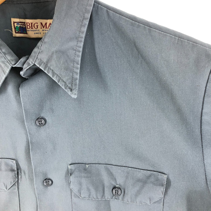 90'S BIG MAC short sleeve work shirt, vintage, size L for men unknown gray type Vintage Second Hand