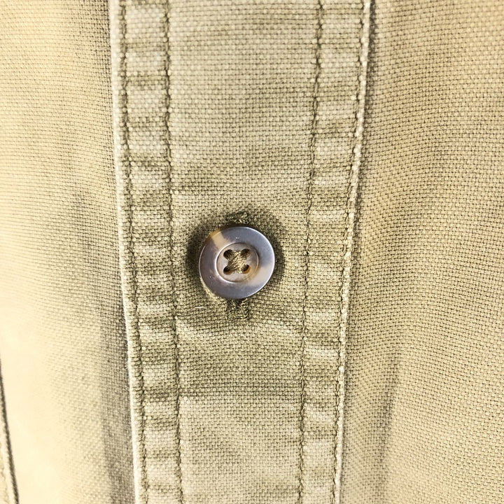 Carhartt Relax Fit Duck Button-down Short Sleeve Work Shirt, Men's Size L cotton Khaki type Vintage Second Hand