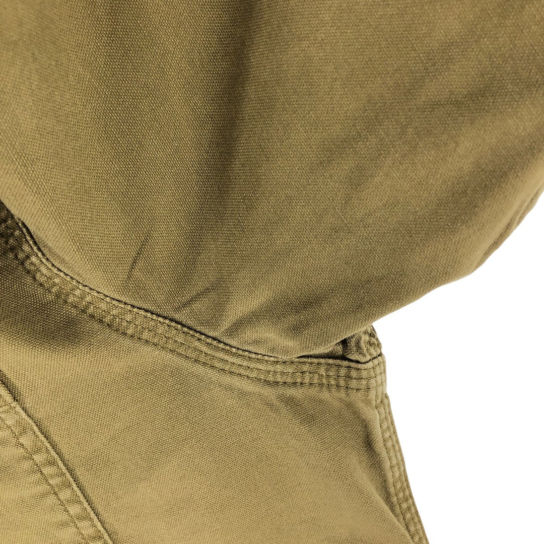 Carhartt Relax Fit Duck Button-down Short Sleeve Work Shirt, Men's Size L cotton Khaki type Vintage Second Hand