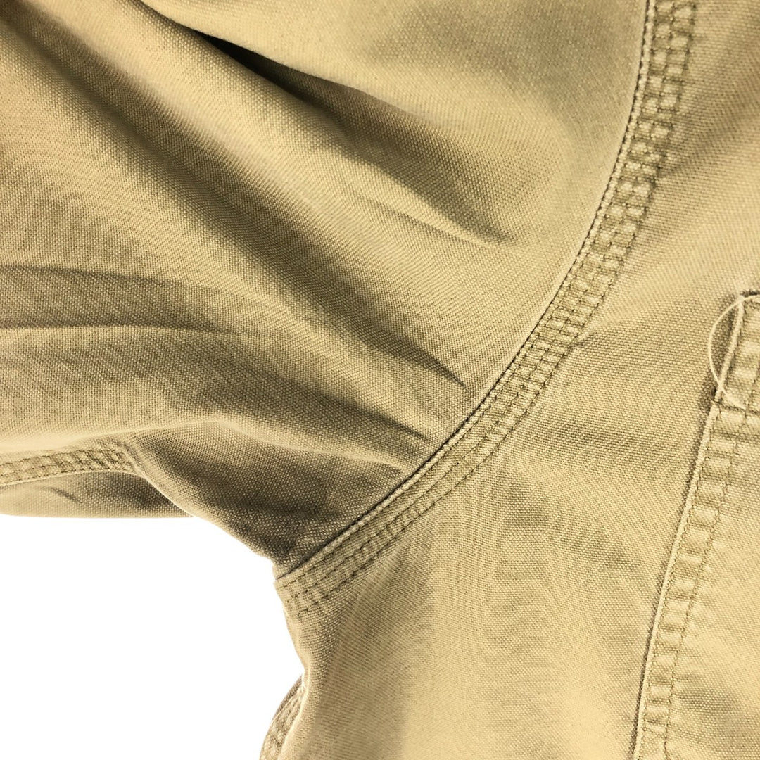 Carhartt Relax Fit Duck Button-down Short Sleeve Work Shirt, Men's Size L cotton Khaki type Vintage Second Hand