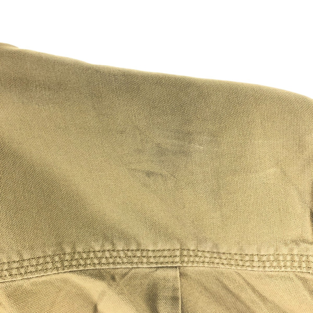 Carhartt Relax Fit Duck Button-down Short Sleeve Work Shirt, Men's Size L cotton Khaki type Vintage Second Hand