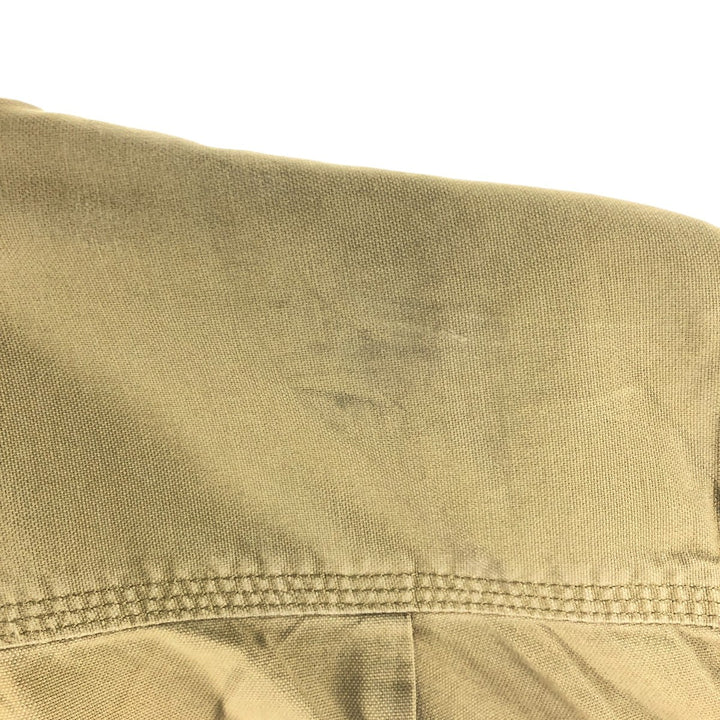 Carhartt Relax Fit Duck Button-down Short Sleeve Work Shirt, Men's Size L cotton Khaki type Vintage Second Hand