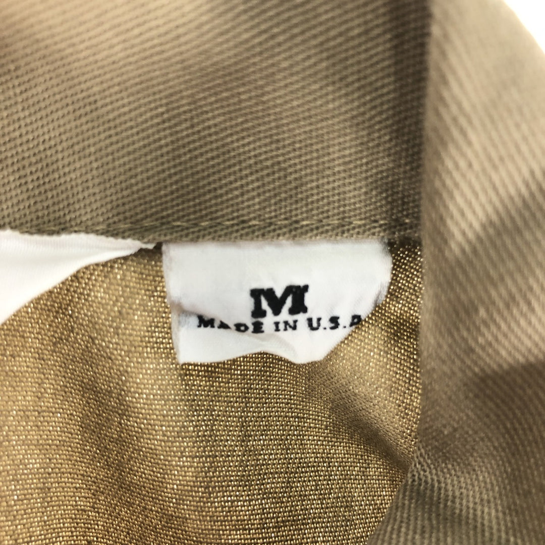 90'S Ben Davis pullover half zip short sleeve work shirt box shirt made in USA men's size M vintage cotton Khaki type beige Vintage Second Hand