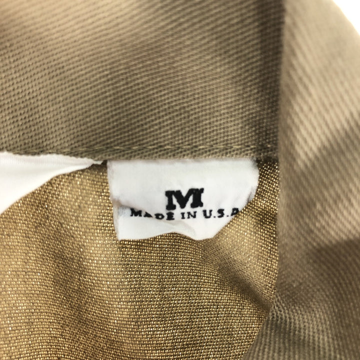 90'S Ben Davis pullover half zip short sleeve work shirt box shirt made in USA men's size M vintage cotton Khaki type beige Vintage Second Hand