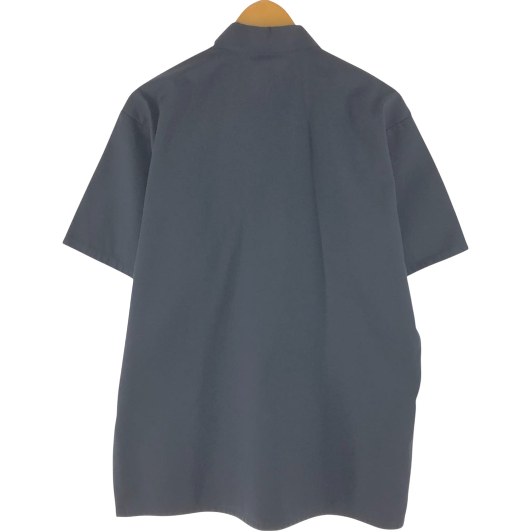 90'S Ben Davis pullover half zip short sleeve work shirt box shirt made in USA men's size L vintage cotton black type Vintage Second Hand