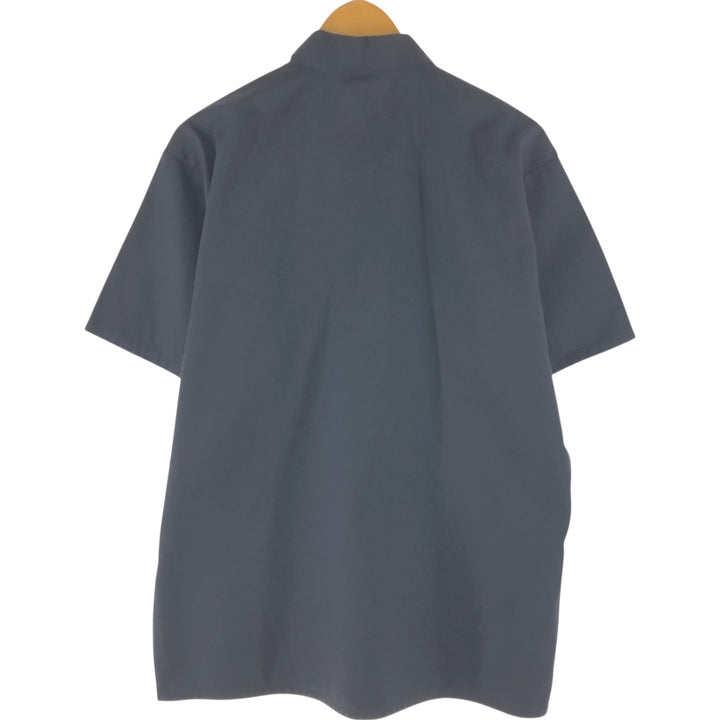 90'S Ben Davis pullover half zip short sleeve work shirt box shirt made in USA men's size L vintage cotton black type Vintage Second Hand