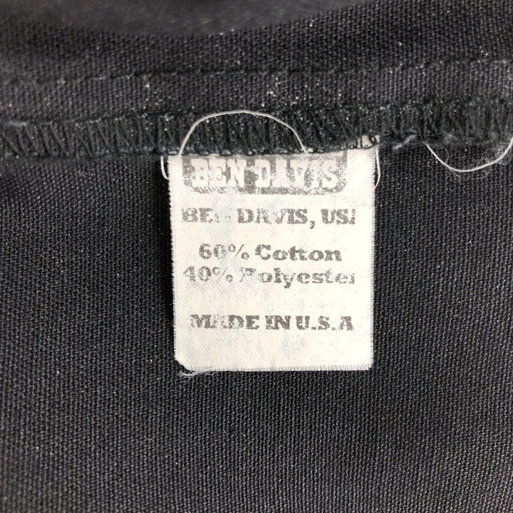 90'S Ben Davis pullover half zip short sleeve work shirt box shirt made in USA men's size L vintage cotton black type Vintage Second Hand