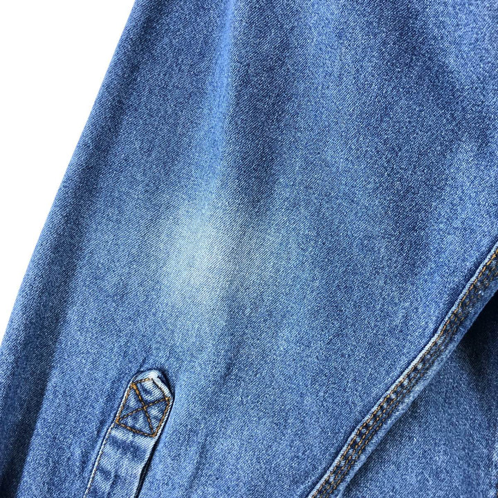 Key Long Sleeve Denim Western Shirt, Men's Size L cotton blue type Vintage Second Hand