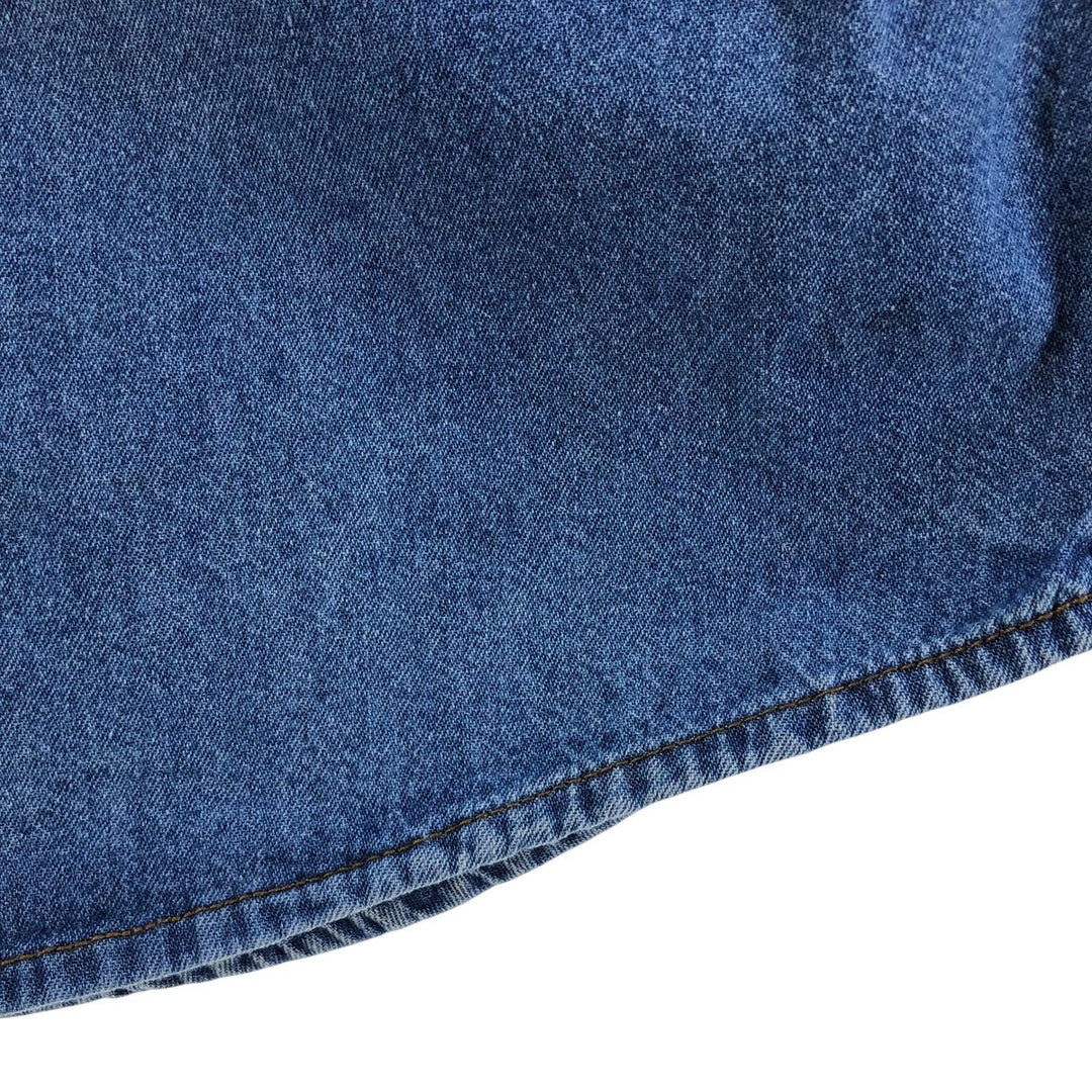 Key Long Sleeve Denim Western Shirt, Men's Size L cotton blue type Vintage Second Hand
