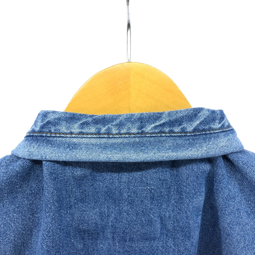 Key Long Sleeve Denim Western Shirt, Men's Size L cotton blue type Vintage Second Hand