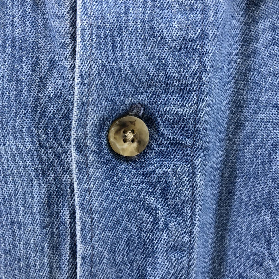 Dickies Long Sleeve Button Down Denim Shirt Men's XL cotton blue type Vintage Second Hand