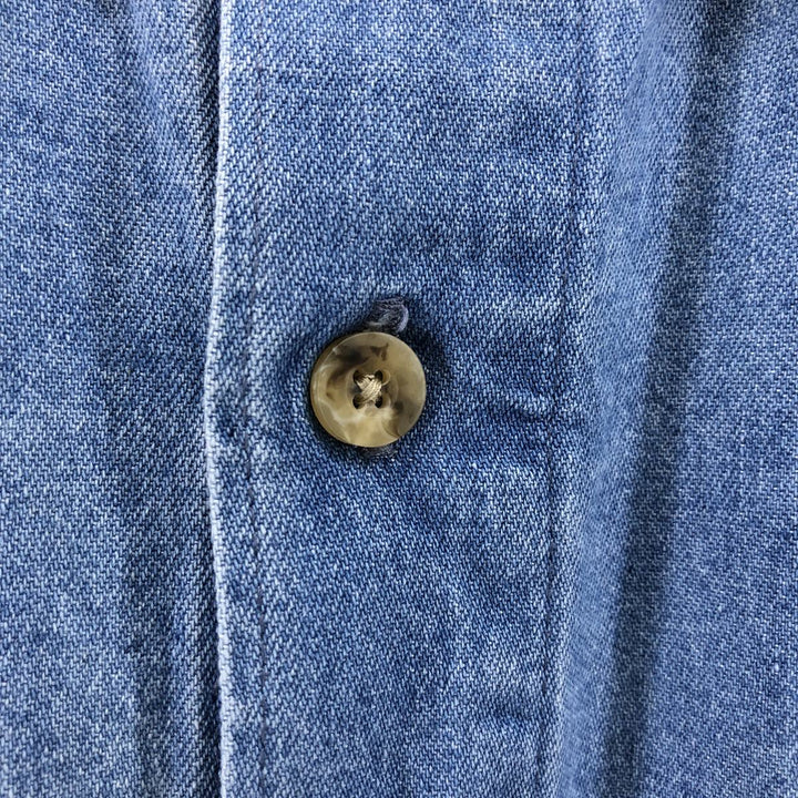 Dickies Long Sleeve Button Down Denim Shirt Men's XL cotton blue type Vintage Second Hand