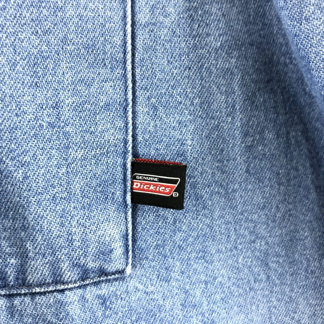 Dickies Long Sleeve Button Down Denim Shirt Men's XL cotton blue type Vintage Second Hand