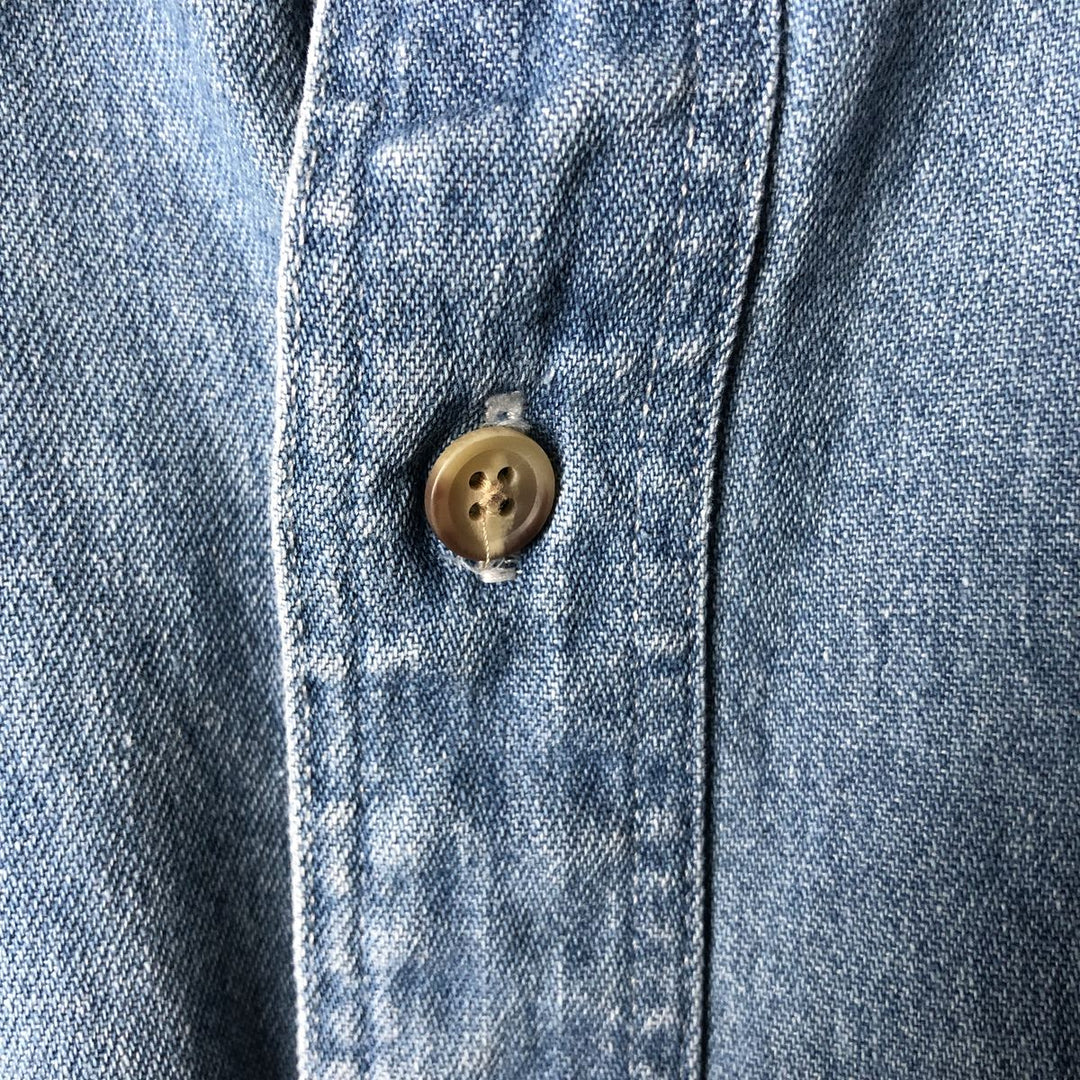 St. John's Bay STJOHNSBAY Long Sleeve Denim Shirt, Men's XL cotton Blue type light blue Vintage Second Hand