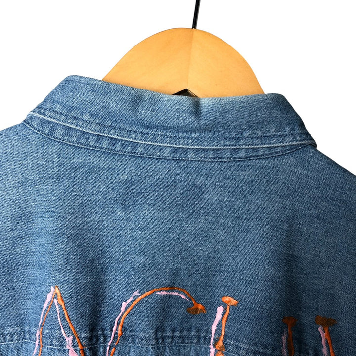 St. John's Bay STJOHNSBAY Long Sleeve Denim Shirt, Men's XL cotton Blue type light blue Vintage Second Hand