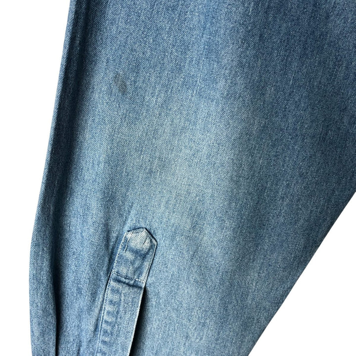 St. John's Bay STJOHNSBAY Long Sleeve Denim Shirt, Men's XL cotton Blue type light blue Vintage Second Hand